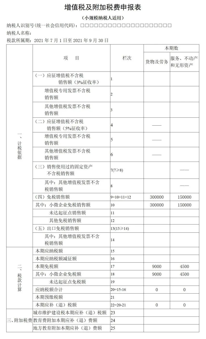 小规模纳税人新版增值税纳税申报表的填写(新加坡公司税务申报表填写)